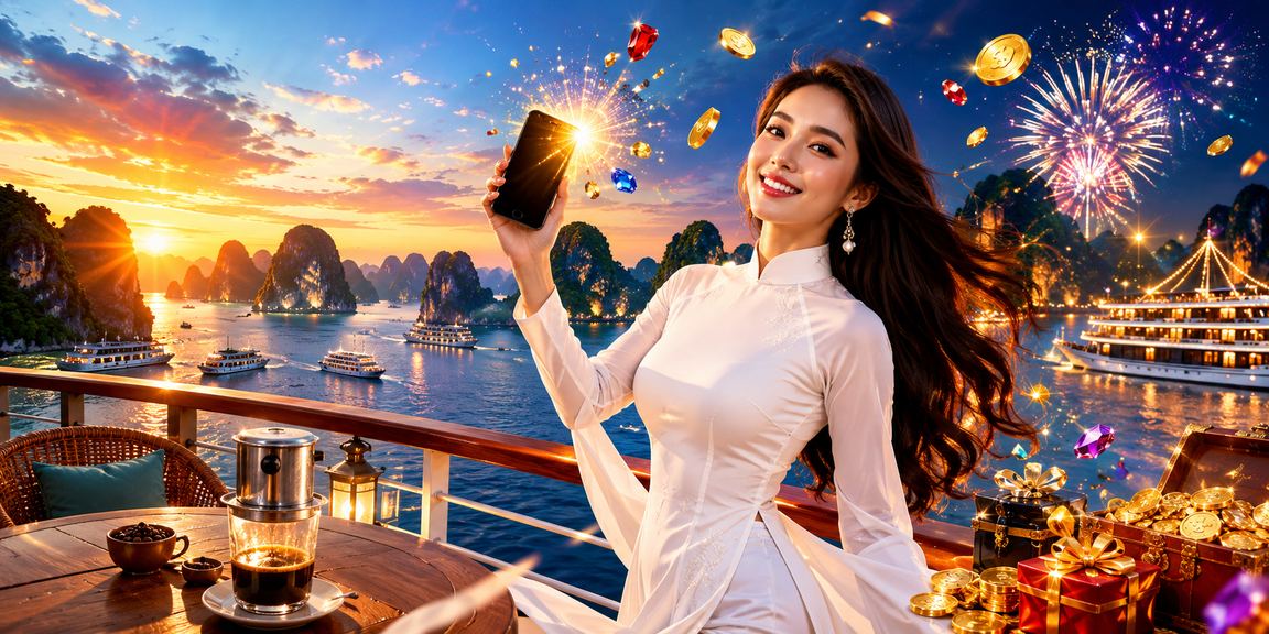 Trải nghiệm casino di động tại Vịnh Hạ Long với áo dài truyền thống